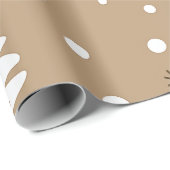 Beige And White Christmas Tree Geschenkpapier (Rolleneckpunkt)