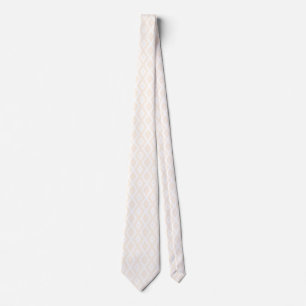 Beige and white diamond pattern krawatte