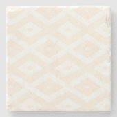 Beige and white diamond pattern steinuntersetzer (Vorderseite)