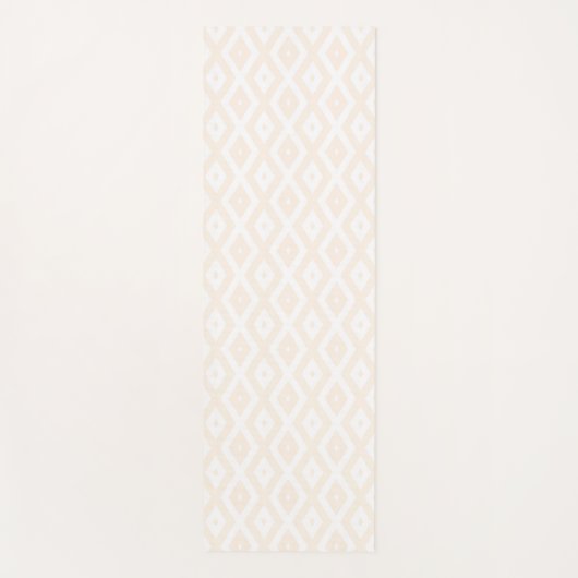 Beige and white diamond pattern yogamatte (Vorderseite)