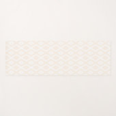 Beige and white diamond pattern yogamatte (Vorderseite (Horizontal))