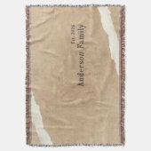 Beige and White Earth Tone, Minimalist Family Decke (Vorderseite Vertikal)