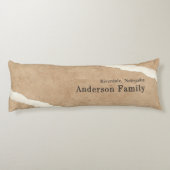 Beige and White Earth Tone, Minimalist Family Seitenschläferkissen (Rückseite)