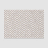 Beige And White Squiggly Chevron Zigzag Pattern Seidenpapier (Vorderseite)