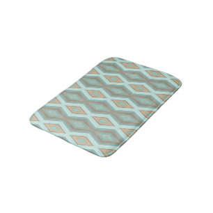 Beige Aqua Turquoise Minigolfplatz Art Badematte