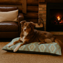 Beige Aqua Turquoise Minigolfplatz Art