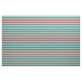 Beige, Aqua und braune farbige Linien Stoff (Fat Quarter (45,7 x 55,9 cm))
