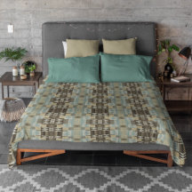 Beige Aquamarin Blue Green Taupe Brown Tribal Must