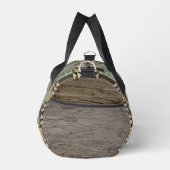 Beige Aquamarin Blue Green Taupe Brown Tribal Must Duffle Bag (Rechts)