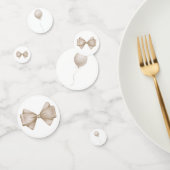 Beige Aquarell Bow & Balloon Konfetti (Gruppe)