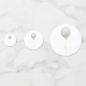 Beige Aquarellballons Konfetti (Rückseiten)