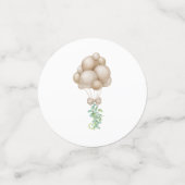 Beige Aquarellballons Konfetti (Klein Vorderseite)