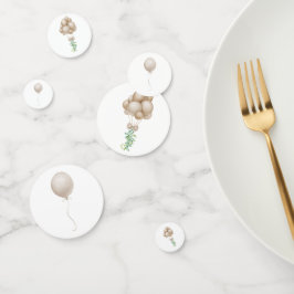 Beige Aquarellballons Konfetti