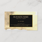 Beige Aquarellbilder Gold Rahmen Visitenkarte (Rückseite)