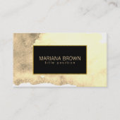 Beige Aquarellbilder Gold Rahmen Visitenkarte (Vorderseite)