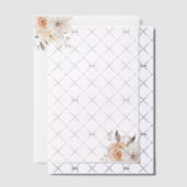 Beige Aquarellfarben-Blume Hochzeitsüberlagerung Pergament Einladungen (Versetzt (Einladung))