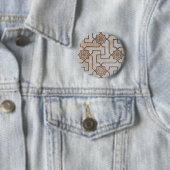 Beige Arabesque Mosaikschaltfläche Button (Beispiel)