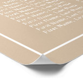 Beige Arch Minimal Gemeinsame Weihnachtssitzkarte Poster (Ecke)