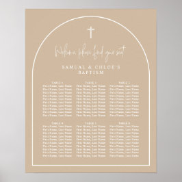 Beige Arch Minimal Gemeinsame Weihnachtssitzkarte Poster