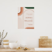 Beige Arch Wedding Willkommensschild Poster (Küche)