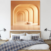 Beige Archway Hall Leinwanddruck (Insitu (Schlafzimmer))