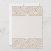 Beige Art Deco Save the Date Karte (Rückseite)