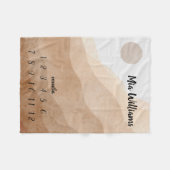 Beige Ästhetik Baby Monthly Meilenstein Fleecedecke (Vorderseite (Horizontal))