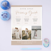 Beige Ästhetik Elegante Minimalistische Fotografie Flyer (Einzeln)