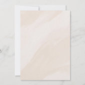 Beige Ästhetik Modernes Brautparty Einladung (Rückseite)