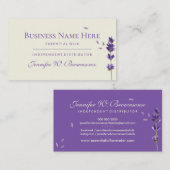 Beige ätherische Öle Lavendel Visitenkarte (Vorne/Hinten)