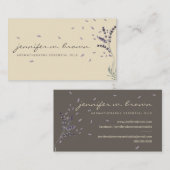 Beige ätherische Öle Parfüm Botanischer Florist Visitenkarte (Vorne/Hinten)