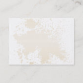 Beige auf dem weißen Spritzer - Chubby Visitenkarte (Rückseite)