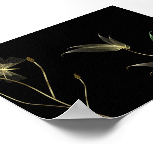 Beige auf schwarz poster (Ecke)