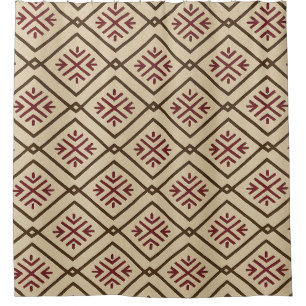 Beige, auf Stamm Inspiriert Duschvorhang