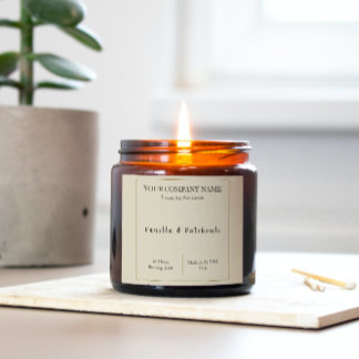 Beige Aufkleber für das Etikett der Kerze