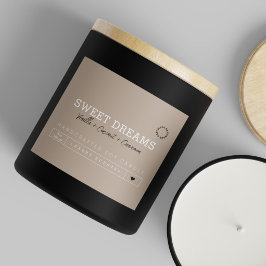 Beige | Aufkleber für das Etikett von schwarzen Ke