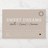 Beige | Aufkleber für das Etikett von schwarzen Ke (Einzelnes Label)