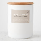 Beige | Aufkleber für das Etikett von schwarzen Ke (Vorderseite)