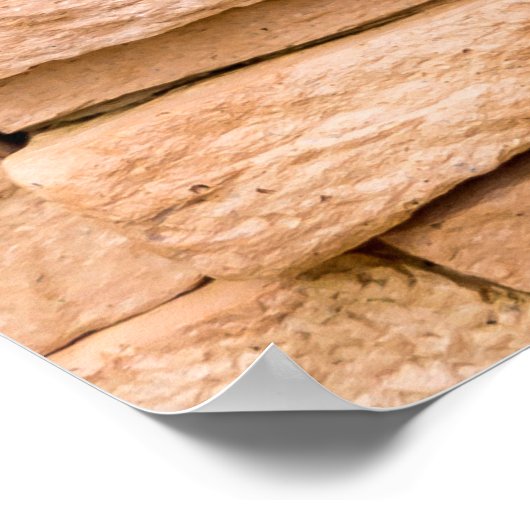 Beige aus Textilien nah Poster (Ecke)