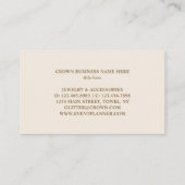 Beige Baby Gold Crown Visitenkarte (Rückseite)