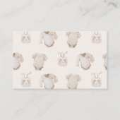 Beige Baby Kleidung Babydusche Beilage Beilage Bei Visitenkarte (Rückseite)