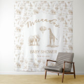 Beige Baby Showbanner Safari Toile Wandteppich (Beispiel)