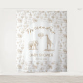 Beige Baby Showbanner Safari Toile Wandteppich (Vorderseite)