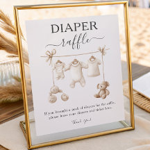 Beige Babykleidung und Spielzeug Windel-Raffle-Sch