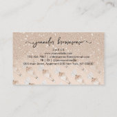 Beige Bäckerei Design Konditorei Bag Glitz Visitenkarte (Rückseite)