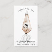 Beige Bäckerei Whip Pastry Visitenkarte (Vorderseite)