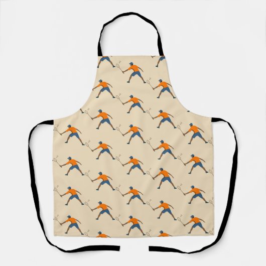 Beige Badminton Pattern Schürze (Vorderseite)