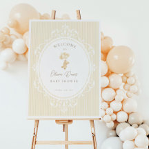 Beige Ballons Teddy Bär Vintage Babyparty