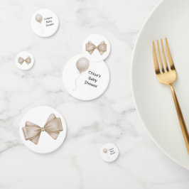 Beige Balloon Babydusche Konfetti