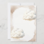 Beige Balloon Heaven Sent Baby Shower Cloud Einladung (Rückseite)
